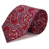 Red & Blue Large Paisley Silk Tie