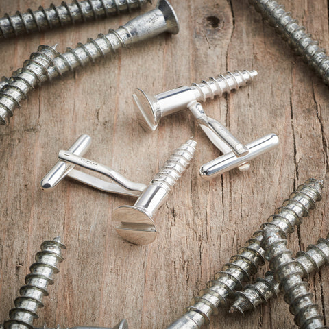 Sterling Silver Screw Cufflinks