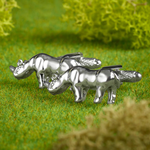 Silver Rhino Cufflinks