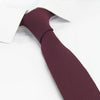 Plain Wine Wool Mix Slim Tie