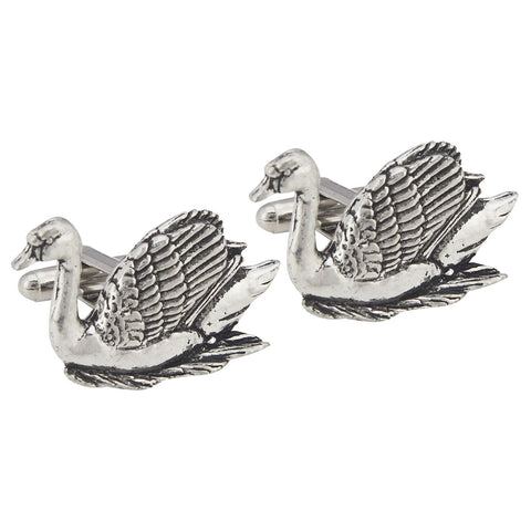 Pewter Swan Cufflinks