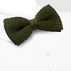 Pre-Tied Green Knitted Bow Tie