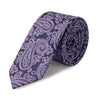 Purple Paisley Luxury Slim Silk Tie