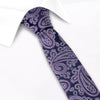 Purple Paisley Luxury Slim Silk Tie