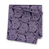 Purple Paisley Luxury Silk Handkerchief