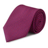 Red & Navy Dogtooth Silk Tie