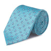 Turquoise Micro Paisley Woven Silk Tie