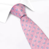 Pink Micro Paisley Woven Silk Tie