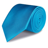 Plain Petrol Blue Woven Silk Tie