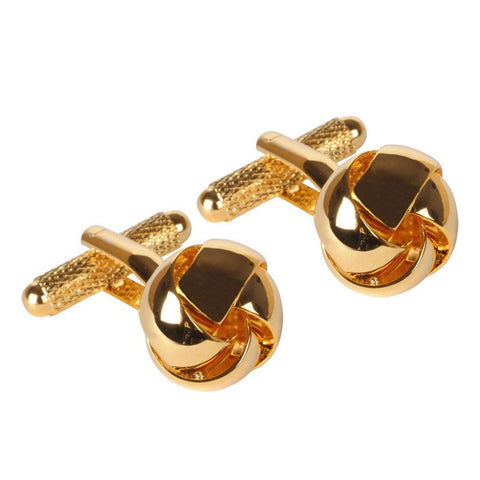 Gold Large Thread Knot Cufflinks