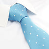 Sea Blue Polka Dot Silk Tie