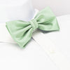 Pre-Tied Plain Mint Silk Bow Tie