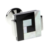 Mother of Pearl Spiral Square Cufflinks