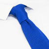 Royal Blue Knitted Square Cut Silk Tie