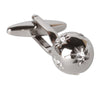 Silver Ball with Crystals Cufflinks