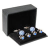 Blue Crystal Cufflinks and Dress Studs