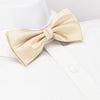 Pre-Tied Plain Ivory Silk Bow Tie