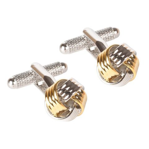 Gold and Silver Knot Cufflinks