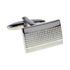 Silver Rectangle Stud Pattern Cufflinks