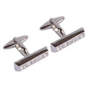 Clear Crystal Line Cufflinks