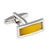 Yellow Slim Rectangular Cufflinks