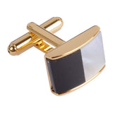 Gold plated Black & Mother of Pearl Stone Cufflink