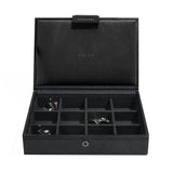 Stackers Black Lidded Mini Cufflink Box