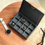 Stackers Black Lidded Mini Cufflink Box